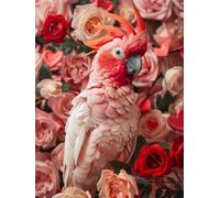 Jigsaw Puzzles for Adults 500 Pieces Valentines Day Cockatoo, 52x38cm 500 pieces puzzles for adults, Educational Game Challenge Toy, Impossible Puzzle for Family Activity