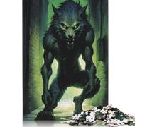 Jigsaw Puzzles for Adults 500 Pieces Werewolf in Alley Jigsaw Puzzle Wooden Puzzle Suitable for Adults And over 18 Years Old Family Puzzle Game 500pcs (52x38cm)