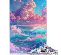 Jigsaw Puzzles for Adults 500 Pieces Wooden Puzzle Psychedelic Alien Planet Puzzles Artwork Puzzle Unique Birthday Gifts 500pcs (52x38cm)