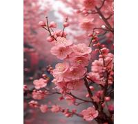 Jigsaw Puzzles for Adults 500 Pink Plum Blossoms, Puzzle Games, Impossible Puzzle, Puzzles for Adults 500 Pieces for Wall Decoration and Gifts, 20.5 x 15 inch