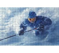 Jigsaw Puzzles for Adults 500 Puck 500 Piece Jigsaw Puzzles for Adults, Challenging Puzzle Educational Game for The Whole for Women Gifts for Men Wall Art Room Decor Winter 20 x 16 Inches RXPT-771