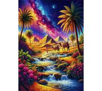 Jigsaw Puzzles for Adults 500 Pyramid River Flower Puzzle Impossible Hard Difficult Challenging Puzzle for Adults 500 Piece Puzzle Games 20.5 x 15 inch