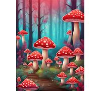 Jigsaw Puzzles for Adults 500, Red Mushroom Puzzle, Challenging Puzzles, Perfect for Relaxation, Creativity & Gift Giving 500 Piece Puzzle Games for Adults