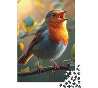 Jigsaw Puzzles for Adults 500 Robin Bird Puzzle for Adults Cardboard Puzzles Family Puzzle Game 500pcs (52x38cm)