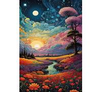 Jigsaw Puzzles for Adults 500, Sky Orange Flower Puzzle, Challenging Puzzles, Perfect for Relaxation, Creativity & Gift Giving 500 Piece Puzzle Games for Adults
