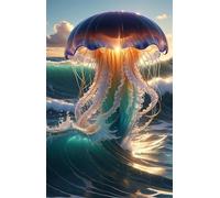 Jigsaw Puzzles for Adults 500, Sunrise Wave Jellyfish Puzzle, Challenging Puzzles, Perfect for Relaxation, Creativity & Gift Giving 500 Piece Puzzle Games for Adults