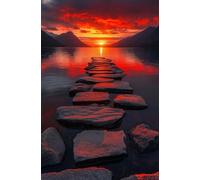 Jigsaw Puzzles for Adults 500, Sunset Lake Bridge Puzzle, Challenging Puzzles, Perfect for Relaxation, Creativity & Gift Giving 500 Piece Puzzle Games for Adults