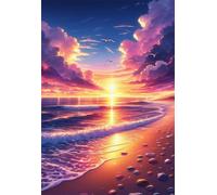 Jigsaw Puzzles for Adults 500, Sunset Ocean Beach Puzzle, Challenging Puzzles, Perfect for Relaxation, Creativity & Gift Giving 500 Piece Puzzle Games for Adults