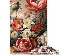 Jigsaw Puzzles for Adults 500 Vibrant Flowers Puzzle for Adults Cardboard Puzzles Family Puzzle Game 500pcs (52x38cm)