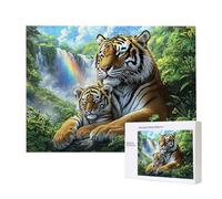 Jigsaw Puzzles for Adults 500 Waterfall Tiger, 500 Piece Jigsaw Puzzles for Adults, Educational Game Jigsaw Puzzle 20.8x14.8in Suitable for Decompression and Wall Decor, Puzzle Gifts x-610