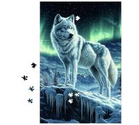 Jigsaw Puzzles for Adults 500 White Wolf On Snowy Cliff Puzzles for Adults Jigsaw Family Fun Activity 500 Piece Challenging Adult Jigsaws Puzzle Gifts Home Decoration