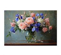 Jigsaw Puzzles for Adults 5000, 5000 Piece Jigsaw Puzzles for Adults, Wooden Puzzle Game for The Whole for Men, Flower Puzzle for Christmas Decorations, Gifts for Women, Theme: Peony Pattern, C-74