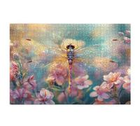 Jigsaw Puzzles for Adults 5000, 5000 Piece Jigsaw Puzzles for Adults, Wooden Puzzle Game for The Whole for Men, Dragonfly Puzzle for Christmas Decorations, Gifts for Women, Theme: Flower Pattern, J-86