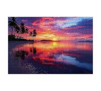 Jigsaw Puzzles for Adults 5000, Beach Jigsaws 5000 Pieces for Adults, Impossible Wooden Sunset Jigsaw Puzzle for The Whole, Classic Challenging Puzzle Game for Decompression, Gifts for Women -2207