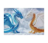 Jigsaw Puzzles for Adults 5000 Dragon Jigsaws 5000 Pieces for Adults Wooden Snow Puzzle Games, Classic Educational Challenging Game for The Whole Families Decompression, Decor Gifts 156x105cm K-39