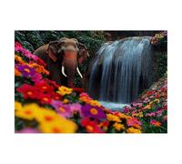 Jigsaw Puzzles for Adults 5000 Elephant Jigsaws 5000 Pieces for Adults Wooden Fall Puzzle Games, Classic Educational Challenging Game for The Whole Families Decompression, Decor Gifts 156x105cm B-80