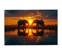 Jigsaw Puzzles for Adults 5000 Elephant Jigsaws 5000 Pieces for Adults, Wooden Puzzles for Home Decor, Impossible Puzzle Games, Unique Gifts for Women, Men, Challenging Jigsaw Theme:Sunset -2656
