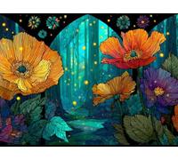 Jigsaw Puzzles for Adults 5000, Flower Forest, Classic YHPGL0-399 | Challenging Puzzles, Games and Family Activities, for Home Wall Decoration, Great Gift Idea, Back Letters Hints/A-D Sections