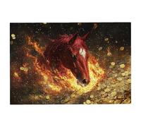 Jigsaw Puzzles for Adults 5000 Horse Jigsaws 5000 Pieces for Adults, Wooden Puzzles for Home Decor, Impossible Puzzle Games, Unique Gifts for Women, Gifts for Men, Challenging Jigsaw Theme:Flame -2646