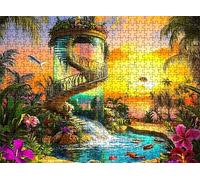 Jigsaw Puzzles for Adults 5000 landscape dream, Challenging Difficult Puzzle Wooden, 5000 Piece Jigsaw Puzzles for Adults Educational Game Decompression, Large Size Wall Art 61.6 x 41.5 inches w0-405