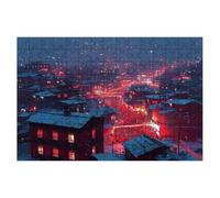 Jigsaw Puzzles for Adults 5000, Landscape Jigsaws 5000 Pieces for Adults, Impossible Jigsaws Puzzle Challenging Game for The Whole, Wooden Jigsaw Puzzles for Gifts for Women, Theme:Small Town -1846