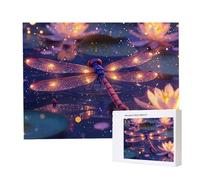 Jigsaw Puzzles for Adults 5000 Piece 156x105cm Challenging Jigsaw Puzzle Educational Game 5000 Pieces Dragonfly Water Lilies Puzzles for Adult, DIY Craft Puzzle for Home Decoration Gifts x-697