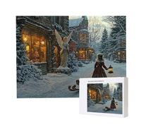 Jigsaw Puzzles for Adults 5000 Piece 156x105cm Challenging Jigsaw Puzzle Educational Game 5000 Pieces Winter Street View Puzzles for Adult, DIY Craft Puzzle for Home Decoration Gifts x-127