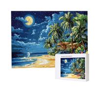 Jigsaw Puzzles for Adults 5000 Piece 156x105cm Challenging Jigsaw Puzzle Educational Game 5000 Pieces Moon Sea View Puzzles for Adult, DIY Craft Puzzle for Home Decoration Gifts x-963
