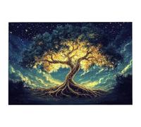 Jigsaw Puzzles for Adults 5000 Piece, 5000 Piece Tree of Life Jigsaw Puzzles for Adults, Challenging Moon Jigsaws for the Whole Family, Wooden Puzzle for Home Decor, Gifts for Women/Men, -8692