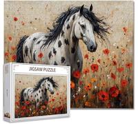 Jigsaw Puzzles for Adults 5000 Piece Animal horse Difficult Impossible Puzzle Educational Games Improve Memory Stress Reliever with Poster Included Compact Box any Occasion or Holiday I-1