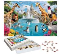 Jigsaw Puzzles for Adults 5000 Piece, Animal Jigsaw Puzzles for Adults, Giraffe Jigsaws 5000 Pieces with Box, Wooden Puzzle Challenging Game for the Whole for Women, Wooden Puzzle for Gifts H-2111