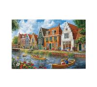 Jigsaw Puzzles for Adults 5000 Piece Boat Large Puzzle Flower, Difficult Challenging Family Games for The Whole for Women, Wooden Jigsaws with Gift Box Packaging, Home Room Decor 105x156cm E-1520