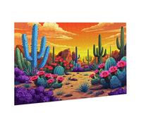 Jigsaw Puzzles for Adults 5000 Piece Cactus Jigsaw Puzzle-Colourful, Challenging Game/Brainteasing Adult Jigsaws, The Whole 3D Jigsaw Gifts for Women, Men Beautiful Decoration-Desert fr0-152