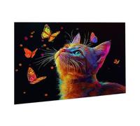 Jigsaw Puzzles for Adults 5000 Piece Cat Butterfly Jigsaw Puzzle-Colourful, Challenging Game/Brainteasing Adult Jigsaws, The Whole 3D Jigsaw Gifts for Women, Men Beautiful Decoration fr0-231