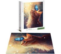 Jigsaw Puzzles for Adults 5000 Piece, Cat Jigsaw Puzzles for Adults, Butterfly Jigsaws 5000 Pieces with Box, Wooden Puzzle Challenging Game for the Whole for Women, Men, Wooden Puzzle for Gifts H-4719