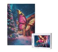Jigsaw Puzzles for Adults 5000 Piece Christmas Jigsaw Puzzles for Adults with Gift Box 105x156cm,Wooden Puzzle Butterfly Challenging Puzzle Games Home Decoration,Gifts for The Whole Family,p1508t