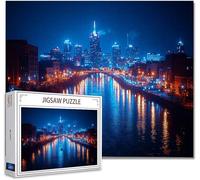 Jigsaw Puzzles for Adults 5000 Piece City Difficult Impossible Puzzle Educational Games Improve Memory Stress Reliever with Poster Included Compact Box the any Occasion or Holiday R-4