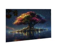 Jigsaw Puzzles for Adults 5000 Piece Colorful Jigsaw Puzzle-Colourful, Challenging Game/Brainteasing Adult Jigsaws, The Whole 3D Jigsaw Gifts for Women Beautiful Decoration-Four Seasons Tree fr0-1075