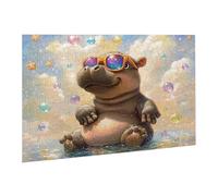 Jigsaw Puzzles for Adults 5000 Piece Cute Jigsaw Puzzle-Colourful, Challenging Game/Brainteasing Adult Jigsaws, The Whole 3D Jigsaw Gifts for Women, Men Beautiful Decoration-Hippopotamus fr0-352