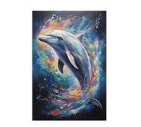 Jigsaw Puzzles for Adults 5000 Piece Dolphin Large Puzzle Color, Difficult Challenging Family Games for The Whole for Women, Wooden Jigsaws with Gift Box Packaging, Gifts for Women 105x156cm D-1127