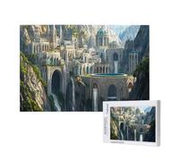 Jigsaw Puzzles for Adults 5000 Piece Europe Jigsaw Puzzles for Adults with Gift Box 105x156 cm, Wooden Puzzle Church Challenging Puzzle Games Home Decoration, for The Whole Family,p736t