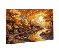Jigsaw Puzzles for Adults 5000 Piece Fallen Leaves Jigsaw Puzzle Colourful, Challenging Game Brainteasing Adult Jigsaws, The Whole 3D Jigsaw Gifts for Women, Men Beautiful Decoration Cottage K0F-497