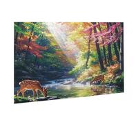 Jigsaw Puzzles for Adults 5000 Piece Forest Jigsaw Puzzle-Colourful, Challenging Game/Brainteasing Adult Jigsaws, The Whole 3D Jigsaw Gifts for Women, Men Beautiful Decoration-Deer fr0-317