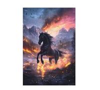 Jigsaw Puzzles for Adults 5000 Piece Horse Large Puzzle Mountain, Difficult Challenging Family Games for The Whole for Women, Wooden Jigsaws with Gift Box Packaging, Gifts for Women 105x156cm D-906