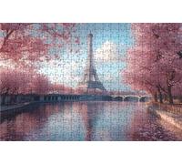 Jigsaw Puzzles for Adults 5000 Piece Jigsaw Puzzles for Adults Cherry Blossoms Creative Puzzle for Family Educational Games Home Decoration Gifts for Women Puzzle Wall Art Theme: Eiffel Tower RXPT3264