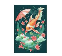 Jigsaw Puzzles for Adults 5000 Piece Koi Large Puzzle Flower, Difficult Challenging Family Games for The Whole for Women, Wooden Jigsaws with Gift Box Packaging, Home Room Decor 105x156cm D-1458