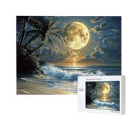 Jigsaw Puzzles for Adults 5000 Piece Moon Jigsaw Puzzle-Colourful, Challenging Game/Brainteasing Adult Jigsaws, The Whole 3D Jigsaw Gifts for Women, Men Beautiful Decoration-Sea View fr0-210