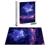 Jigsaw Puzzles for Adults 5000 Piece, Moon Jigsaw Puzzles for Adults, Night View Jigsaws 5000 Pieces with Box, Wooden Puzzle Challenging Game for the Whole for Women, Wooden Puzzle for Gifts H-5319