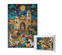 Jigsaw Puzzles for Adults 5000 Piece Religion Jigsaw Puzzles for Adults with Gift Box 105x156cm,Wooden Puzzle Landscape Challenging Puzzle Games Home Decoration,Gifts for The Whole Family,p1653t
