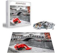 Jigsaw Puzzles for Adults 5000 Piece, Rose Jigsaw Puzzles for Adults, City Jigsaws 5000 Pieces with Box, Wooden Puzzle Challenging Game for the Whole for Women, Men, Wooden Puzzle for Gifts B-3212